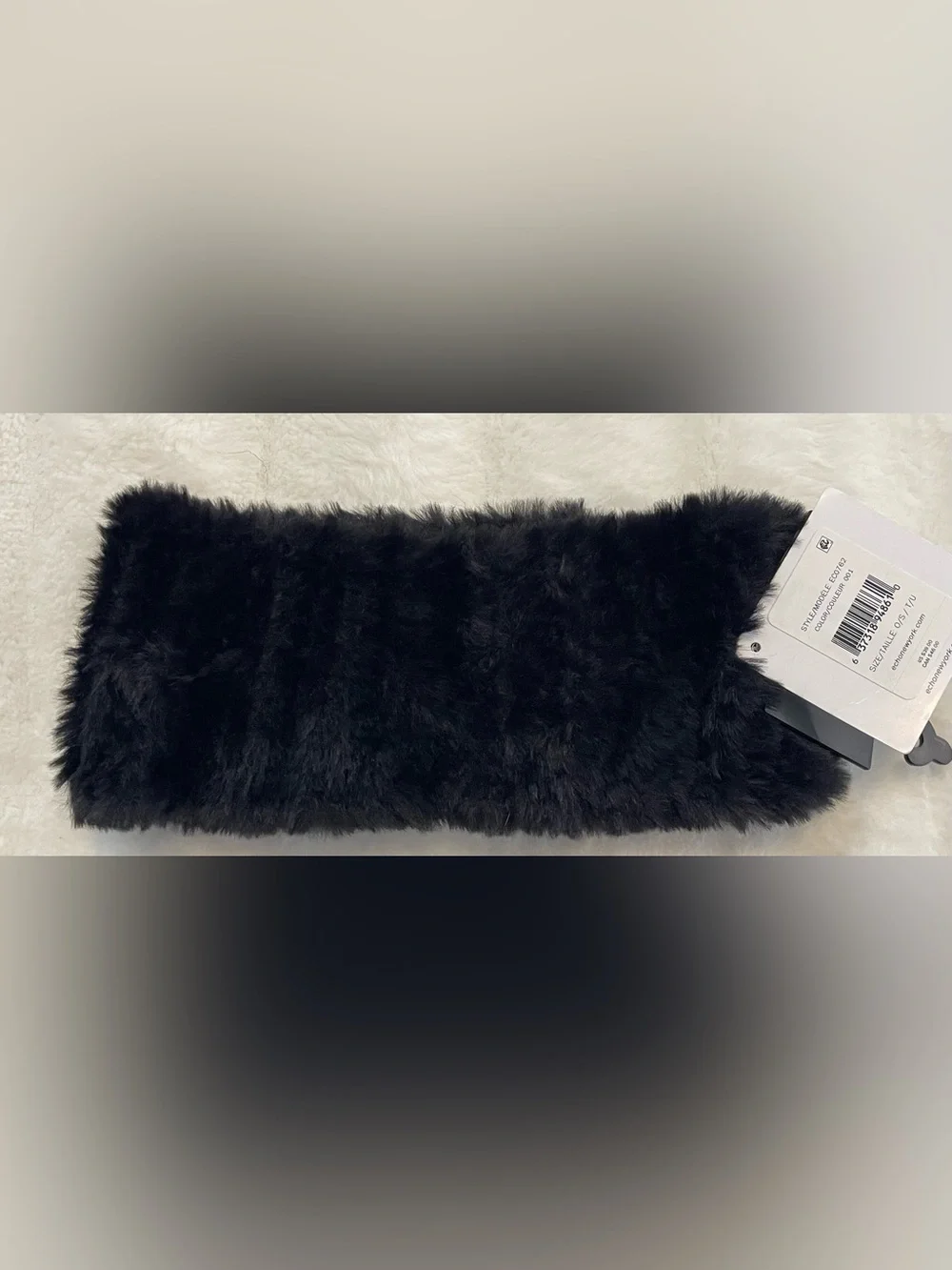 Echo Black Faux Fur Headband/ear warmer